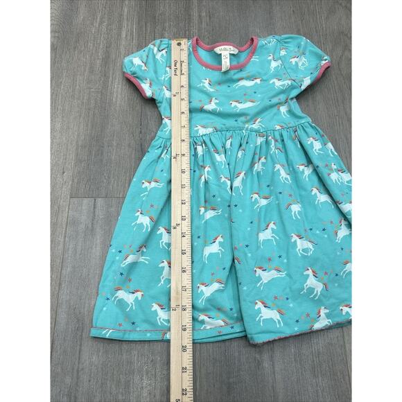 Matilda Jane Girls Size 4 Blue Unicorn Daydream Short Sleeve Lightweight Dress - Picture 7 of 8